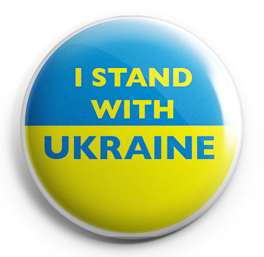 Badge - Pins- I Stand With Ukraine • Nu i 2 storlekar!