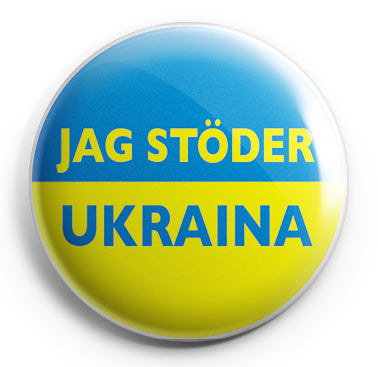 Badge - Pins- Knapp Jag stöder Ukraina • Nu i 2 storlekar!
