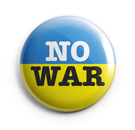Badge - Pins- Knapp No War Ukrainas flagga
