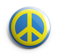Badge - Pins- Knapp Ukrainas flagga Peace-tecken