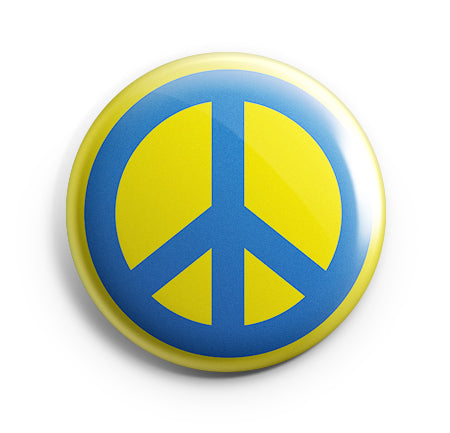 Badge - Pins- Knapp Ukrainas flagga Peace-tecken