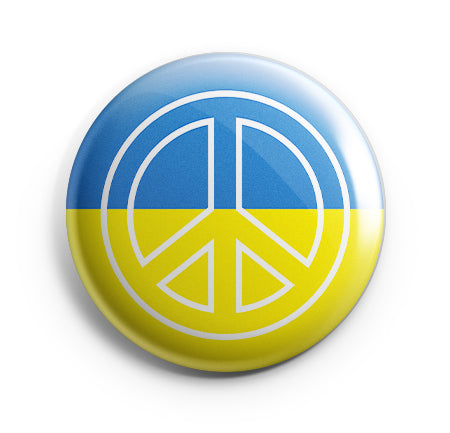 Badge - Pins- Knapp Peace-tecken Ukrainas flagga