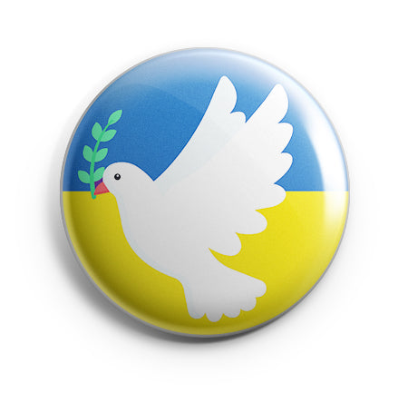 Badge - Pins- Knapp Ukrainas flagga Fredsduva