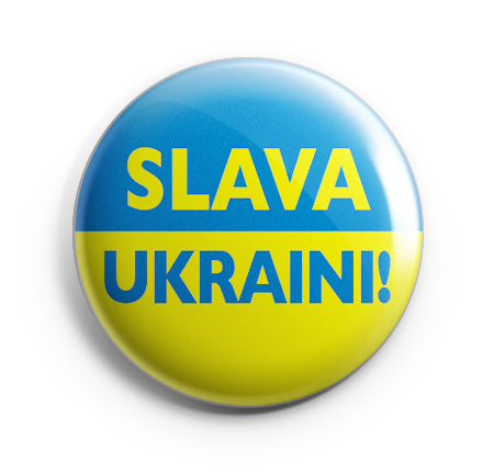 Badge - Pins- Knapp Slava Ukraini • Nu i 2 storlekar!