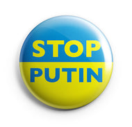 Badge - Pins- Knapp Stop Putin • Nu i 2 storlekar!